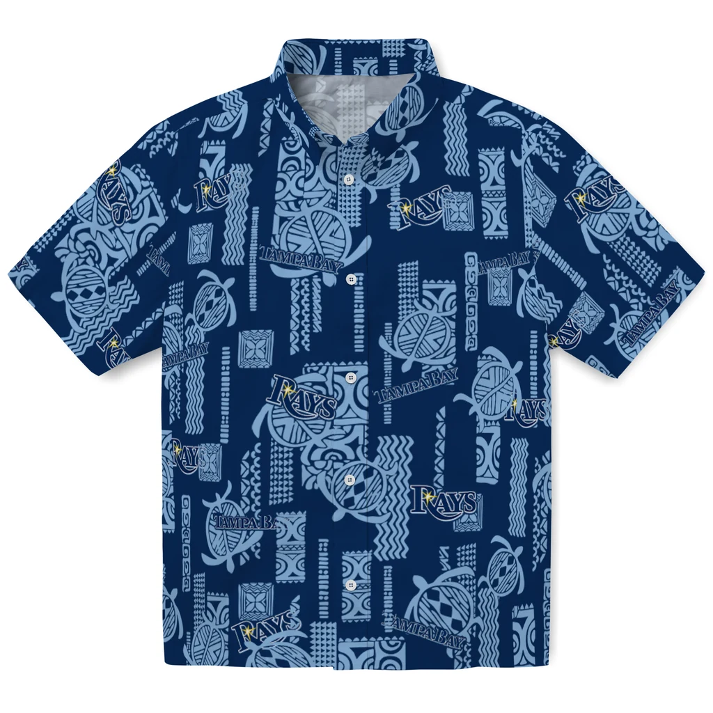 Tampa Bay Rays Hawaiian Shirt - Turtle Lines tampa bay rays turtle lines navy hawaiian shirts best selling