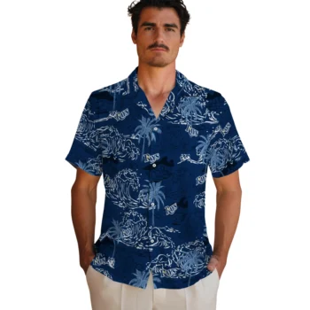 tampa bay rays wave palm navy hawaiian shirts fashion forward