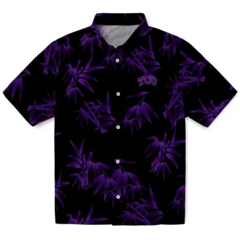 tcu horned frogs bamboo branches purple black hawaiian shirts best selling