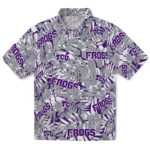 TCU Horned Frogs Hawaiian Shirt – Hibiscus Overlay