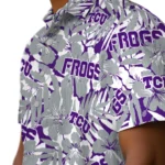 TCU Horned Frogs Hawaiian Shirt – Hibiscus Overlay