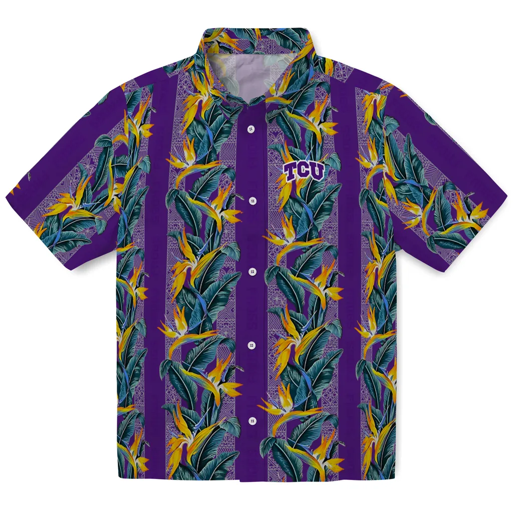 TCU Horned Frogs Hawaiian Shirt - Paradise Vines tcu horned frogs paradise vines purple hawaiian shirts best selling