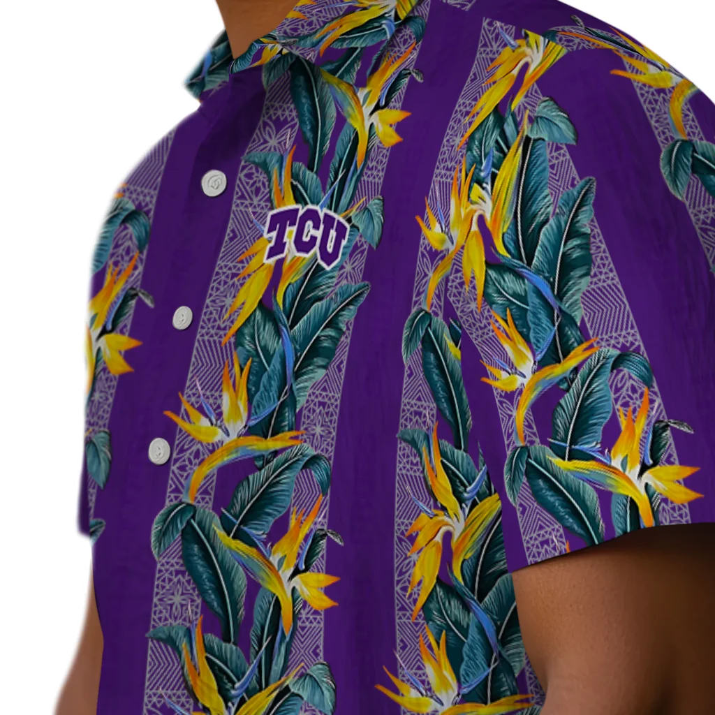 TCU Horned Frogs Hawaiian Shirt - Paradise Vines tcu horned frogs paradise vines purple hawaiian shirts trendy