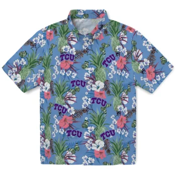 tcu horned frogs pineapple bouquet best sky blue hawaiian shirts best selling