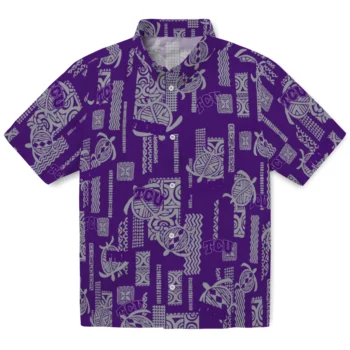 tcu horned frogs turtle lines purple hawaiian shirts best selling