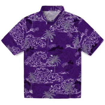 tcu horned frogs wave palm purple hawaiian shirts best selling