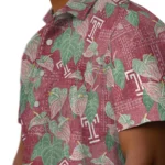 Temple Owls Hawaiian Shirt – Anthurium Overlay