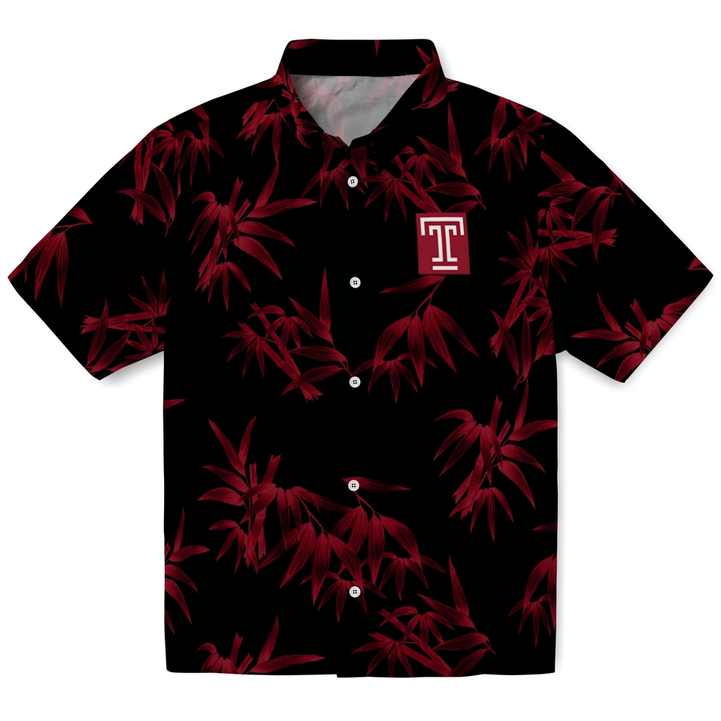 Temple Owls Hawaiian Shirt - Bamboo Branches temple owls bamboo branches red black hawaiian shirts best selling