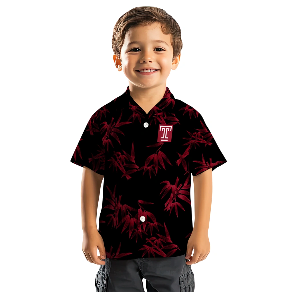 Temple Owls Hawaiian Shirt - Bamboo Branches temple owls bamboo branches red black hawaiian shirts top rated