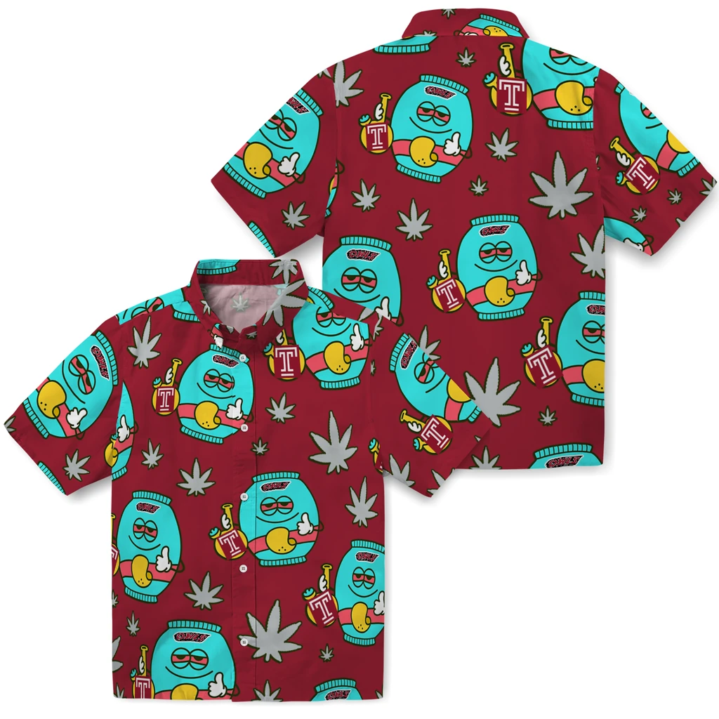 Temple Owls Hawaiian Shirt - Chill Vibe temple owls bong smile red hawaiian shirts high quality