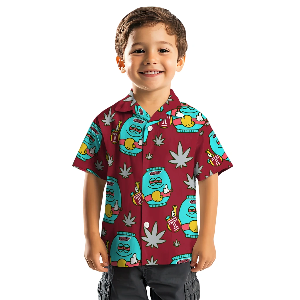 Temple Owls Hawaiian Shirt - Chill Vibe temple owls bong smile red hawaiian shirts top rated