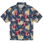 Temple Owls Hawaiian Shirt – Flamingo Hibiscus