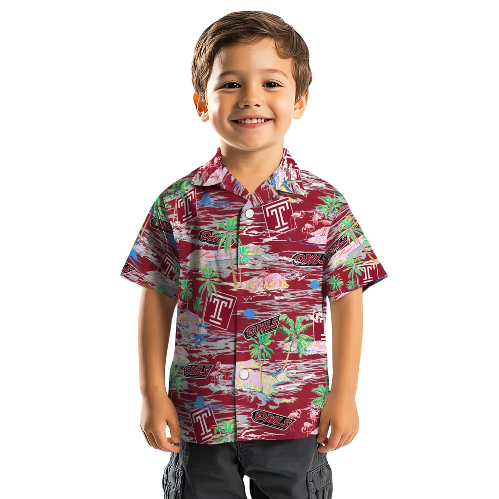 Temple Owls Hawaiian Shirt - Hawaii Island temple owls flamingo retreat red hawaiian shirts top rated