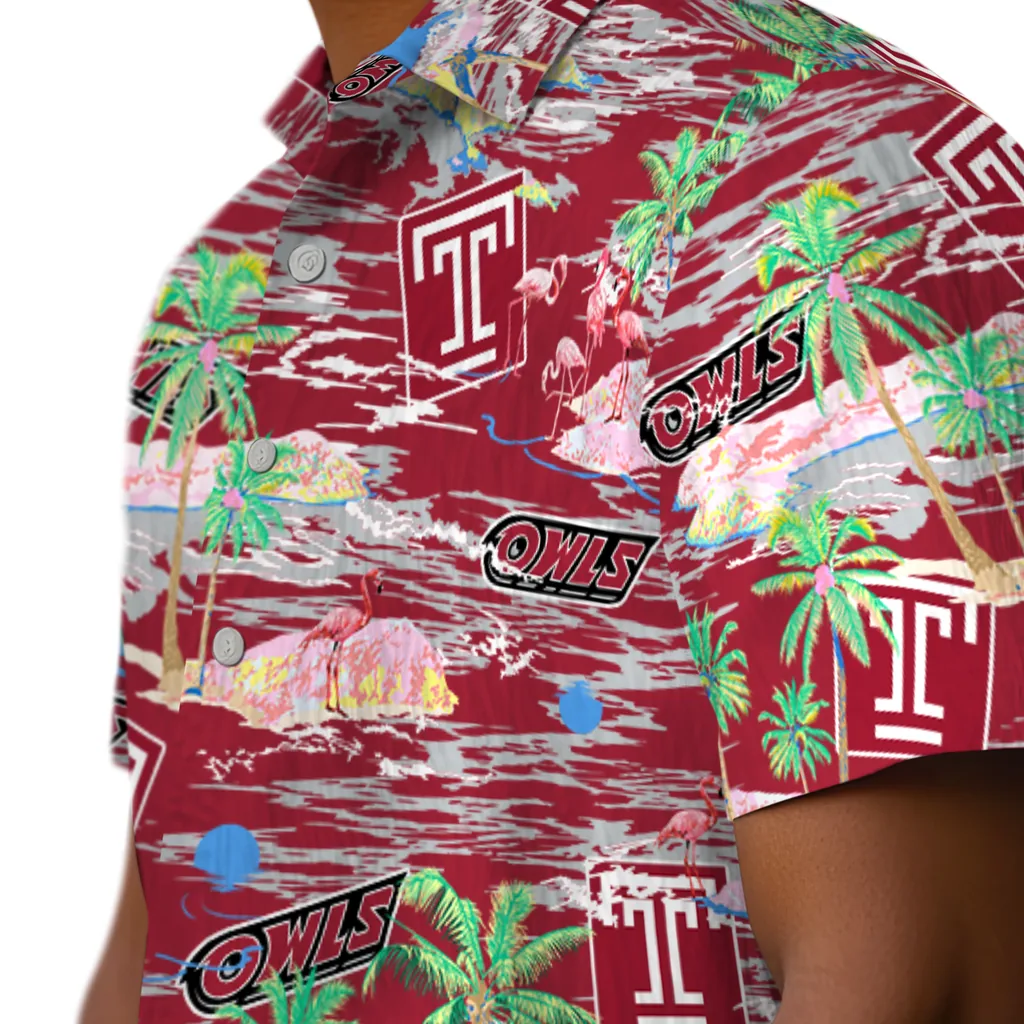 Temple Owls Hawaiian Shirt - Hawaii Island temple owls flamingo retreat red hawaiian shirts trendy