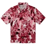 Temple Owls Hawaiian Shirt – Hibiscus Arrangement