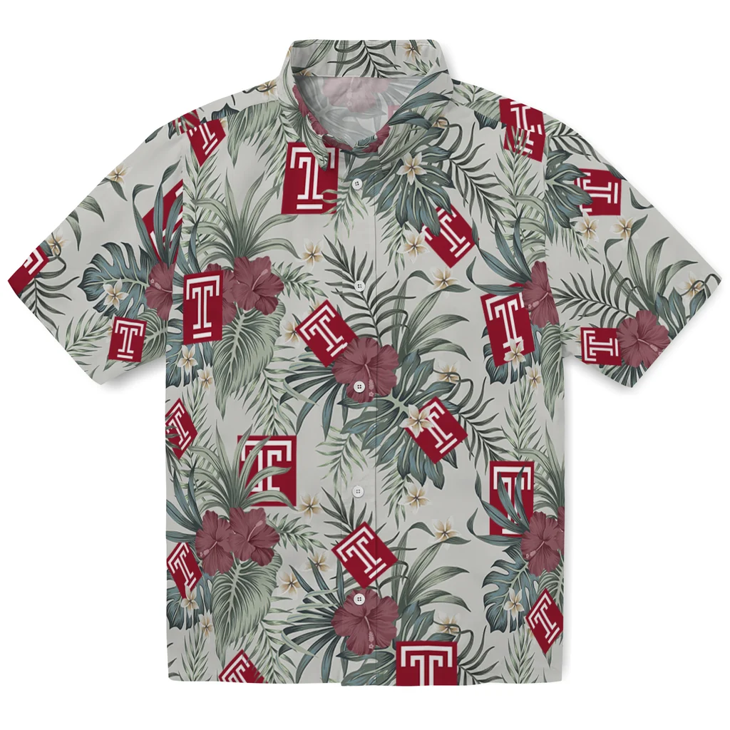 Temple Owls Hawaiian Shirt - Hibiscus Designs temple owls hibiscus designs beige hawaiian shirts best selling