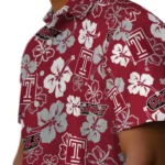 Temple Owls Hawaiian Shirt – Hibiscus Flower Design