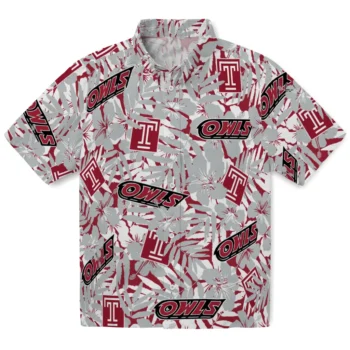 temple owls hibiscus overlay hawaiian shirts best selling
