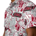 Temple Owls Hawaiian Shirt – Hibiscus Overlay