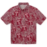 Temple Owls Hawaiian Shirt – Leaf Outline