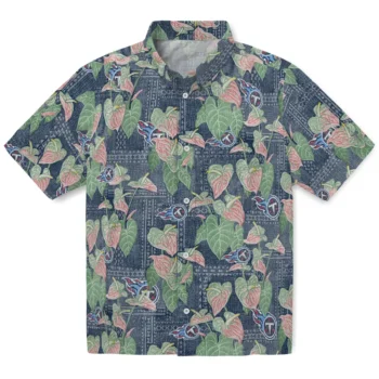 tennessee titans anthurium overlay navy hawaiian shirts best selling