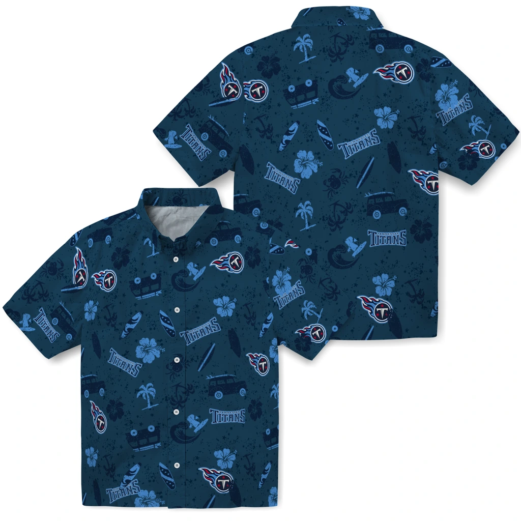 Tennessee Titans Hawaiian Shirt - Beach Vibe tennessee titans beach vibe navy hawaiian shirts high quality