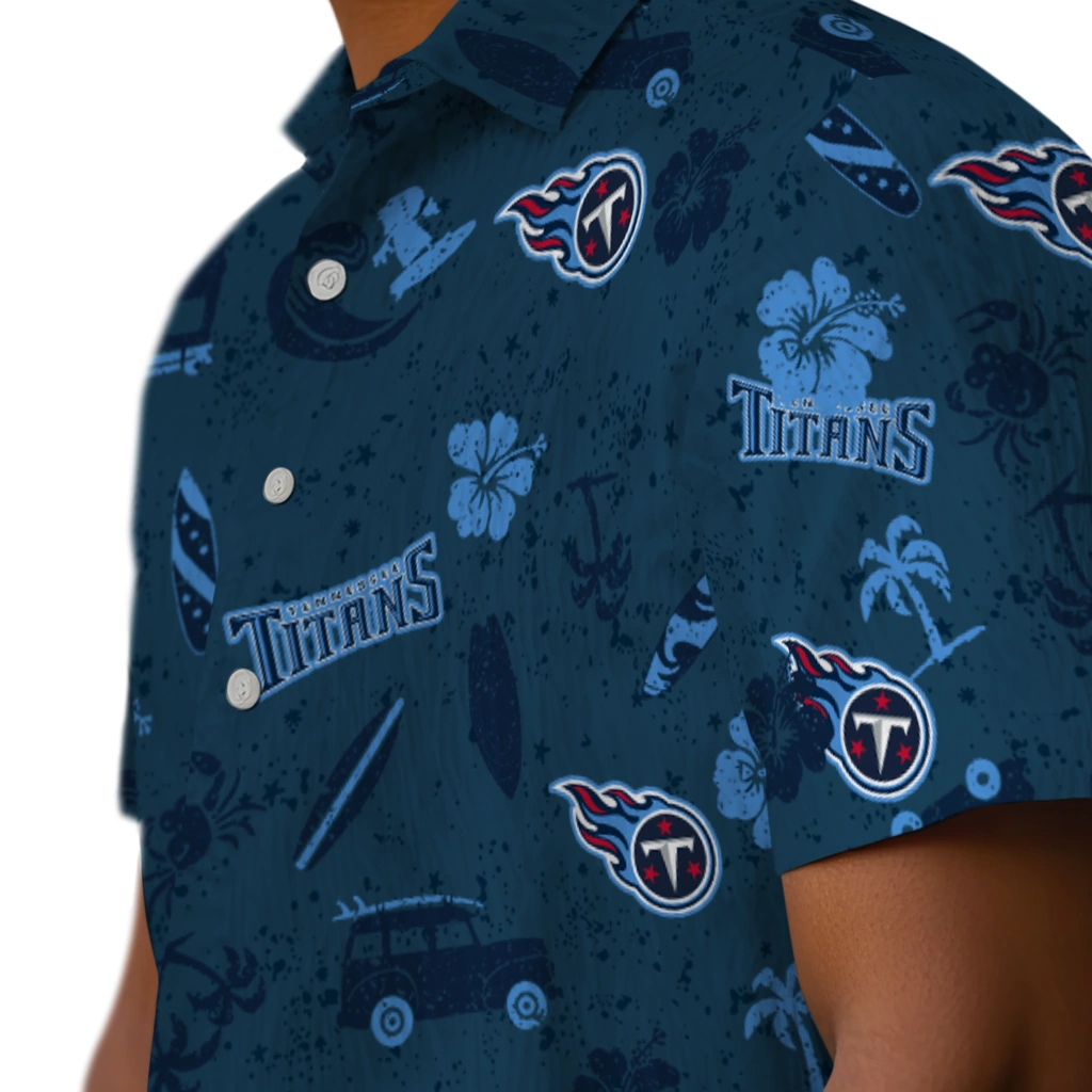 Tennessee Titans Hawaiian Shirt - Beach Vibe tennessee titans beach vibe navy hawaiian shirts trendy