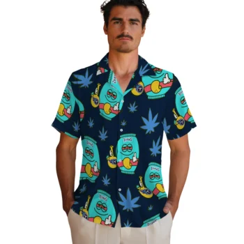 tennessee titans bong smile navy hawaiian shirts fashion forward