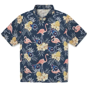 tennessee titans flamingo hibiscus navy hawaiian shirts best selling
