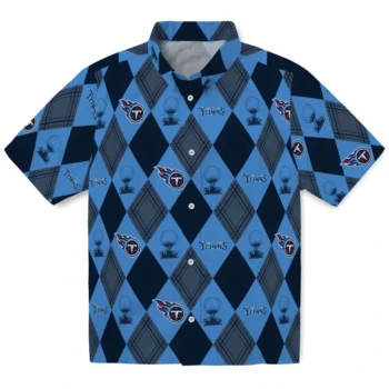 tennessee titans balloon plaid navy hawaiian shirts best selling