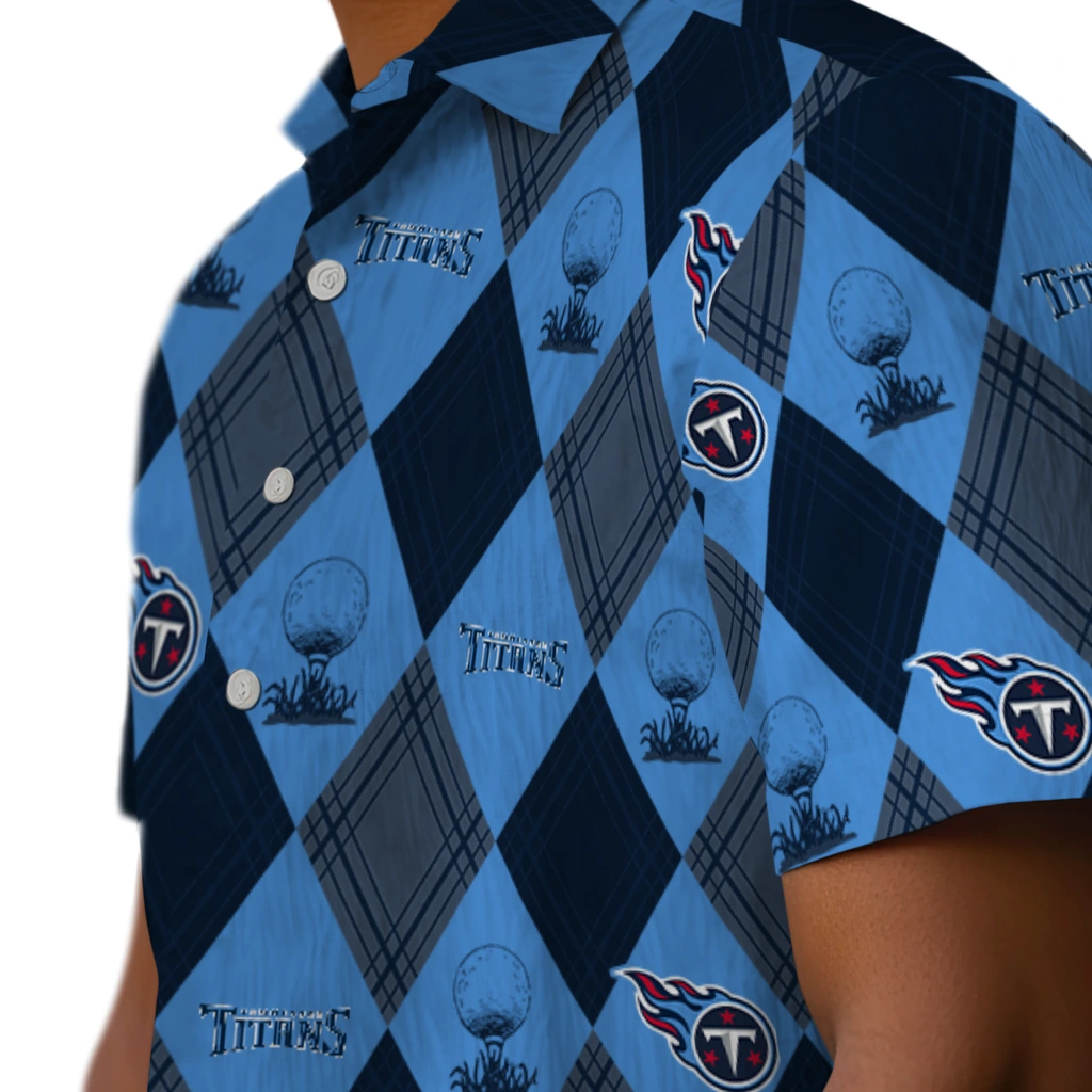 Tennessee Titans Hawaiian Shirt - Golfing Plaid tennessee titans balloon plaid navy hawaiian shirts trendy