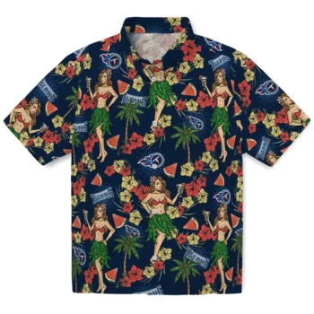 tennessee titans hawaiian girls design navy hawaiian shirts best selling