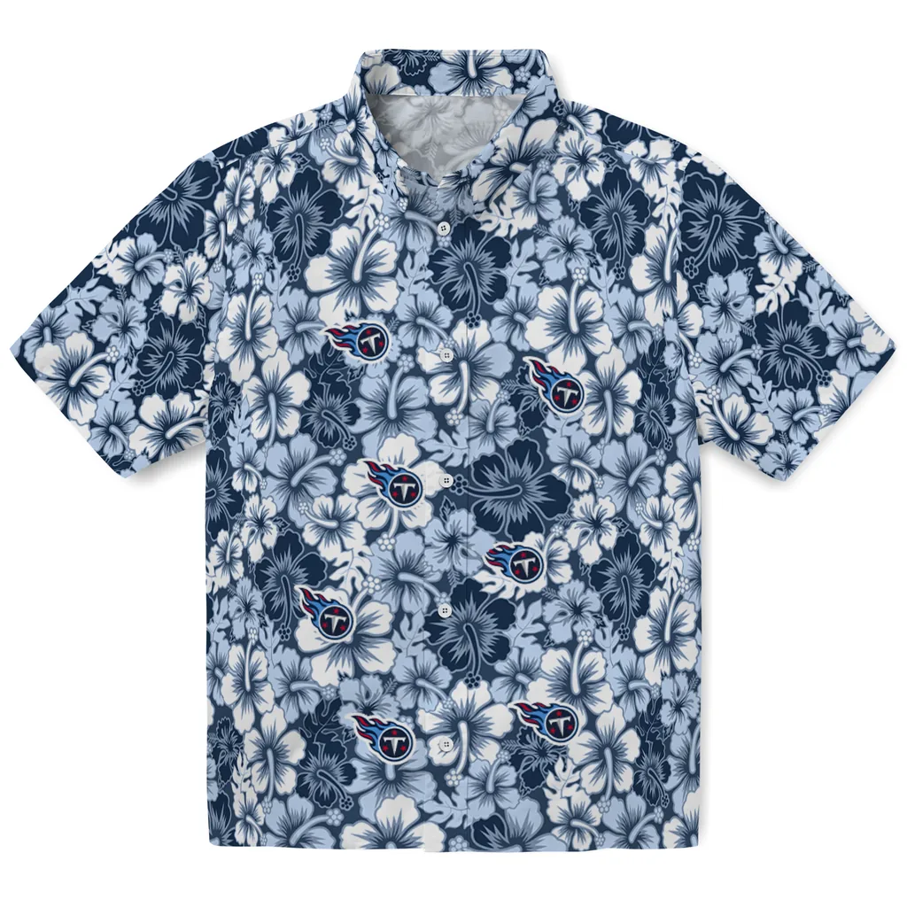 Tennessee Titans Hawaiian Shirt - Hibiscus Blooms tennessee titans hibiscus blooms navy hawaiian shirts best selling