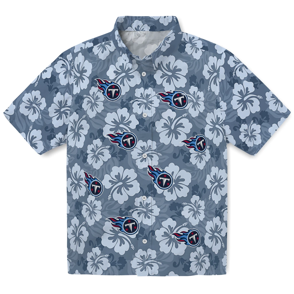 Tennessee Titans Hawaiian Shirt - Hibiscus Cluster tennessee titans hibiscus cluster navy hawaiian shirts best selling