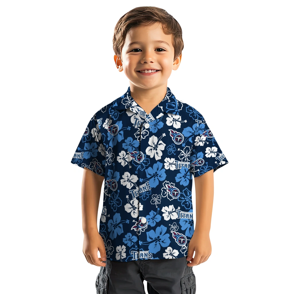 Tennessee Titans Hawaiian Shirt - Hibiscus Flower Design tennessee titans hibiscus bloom navy hawaiian shirts top rated