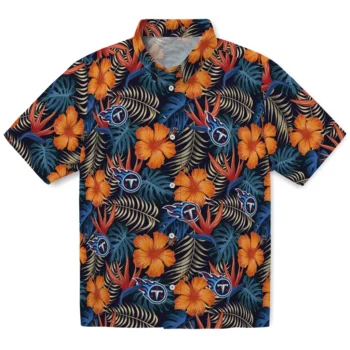 tennessee titans hibiscus foliage hawaiian shirts best selling
