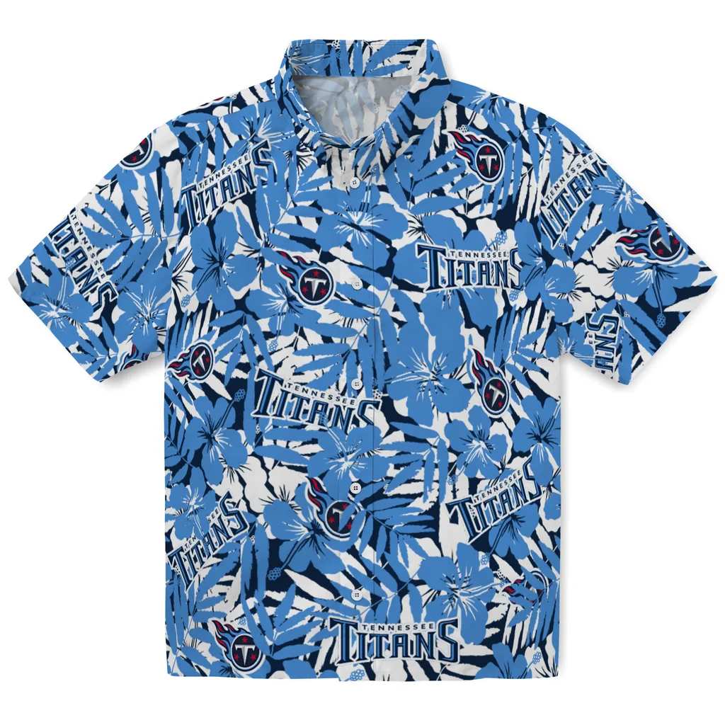 Tennessee Titans Hawaiian Shirt - Hibiscus Overlay tennessee titans hibiscus overlay hawaiian shirts best selling