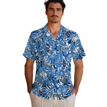 tennessee titans hibiscus overlay hawaiian shirts fashion forward