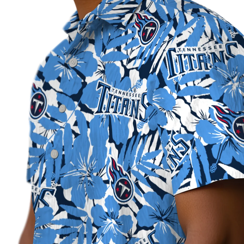 Tennessee Titans Hawaiian Shirt - Hibiscus Overlay tennessee titans hibiscus overlay hawaiian shirts trendy