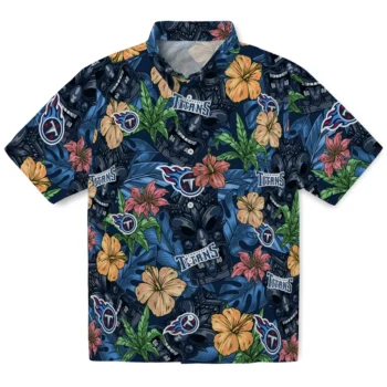 tennessee titans tiki jungle navy hawaiian shirts best selling