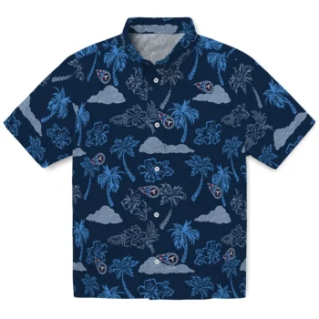 tennessee titans palm and clouds navy hawaiian shirts best selling
