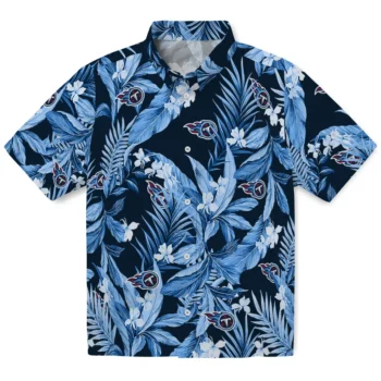 tennessee titans palm leaves navy hawaiian shirts best selling