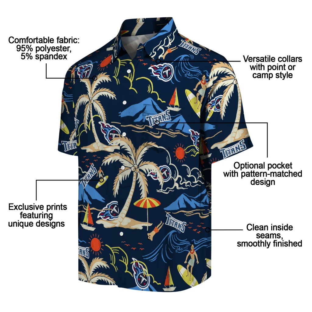 Tennessee Titans Hawaiian Shirt - Palm Tree Island tennessee titans palm tree island navy hawaiian shirts new arrival