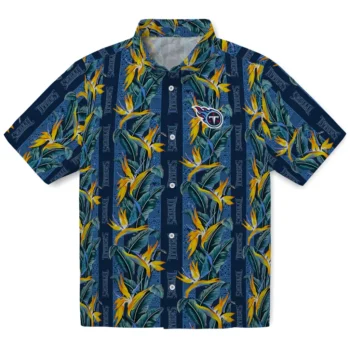 tennessee titans paradise vines navy hawaiian shirts best selling