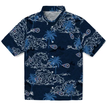 tennessee titans wave palm navy hawaiian shirts best selling