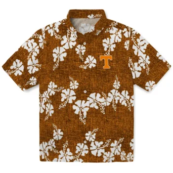 tennessee volunteers hibiscus petals orange hawaiian shirts best selling
