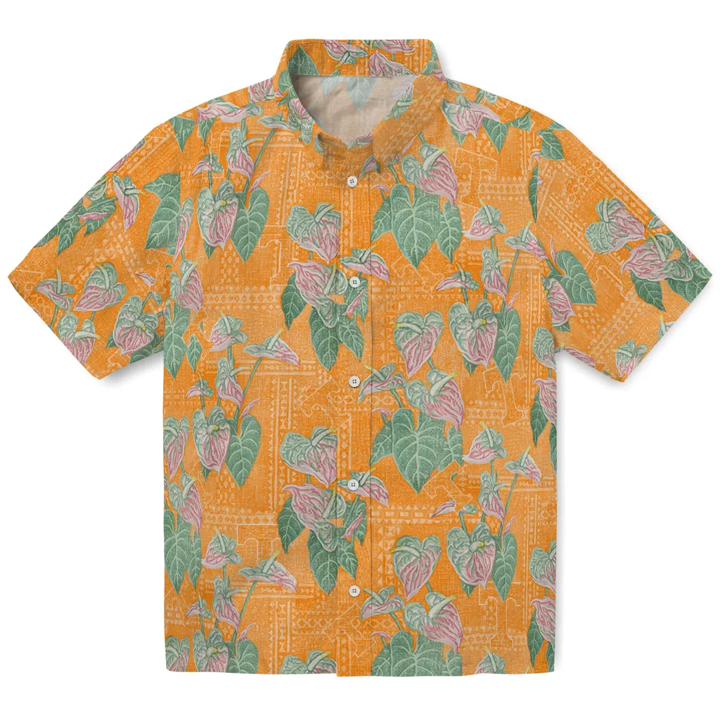 Tennessee Volunteers Hawaiian Shirt - Anthurium Overlay tennessee volunteers anthurium overlay orange hawaiian shirts best selling