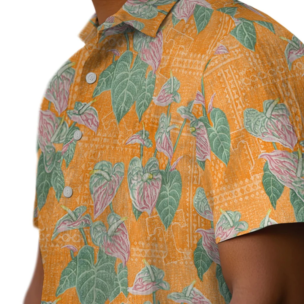 Tennessee Volunteers Hawaiian Shirt - Anthurium Overlay tennessee volunteers anthurium overlay orange hawaiian shirts trendy