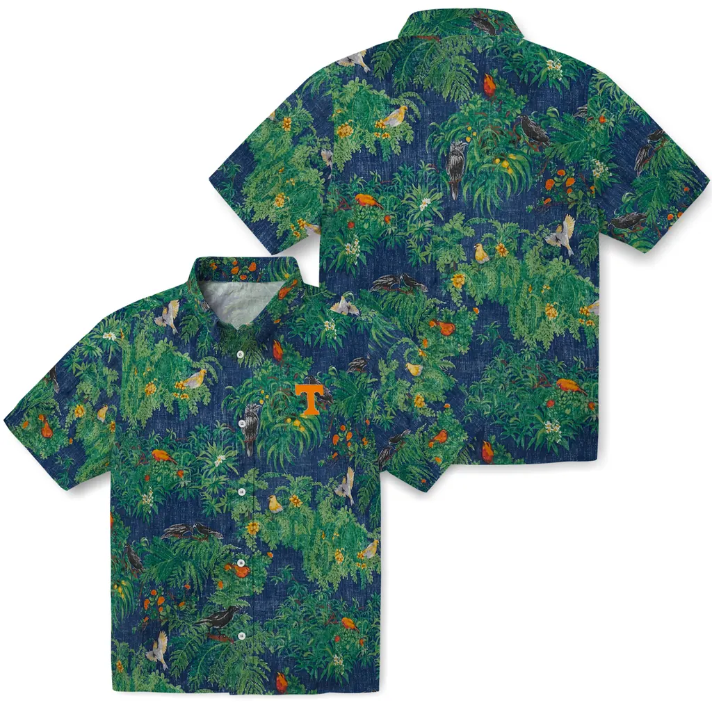 Tennessee Volunteers Hawaiian Shirt - Bird Canopy tennessee volunteers bird canopy green hawaiian shirts high quality