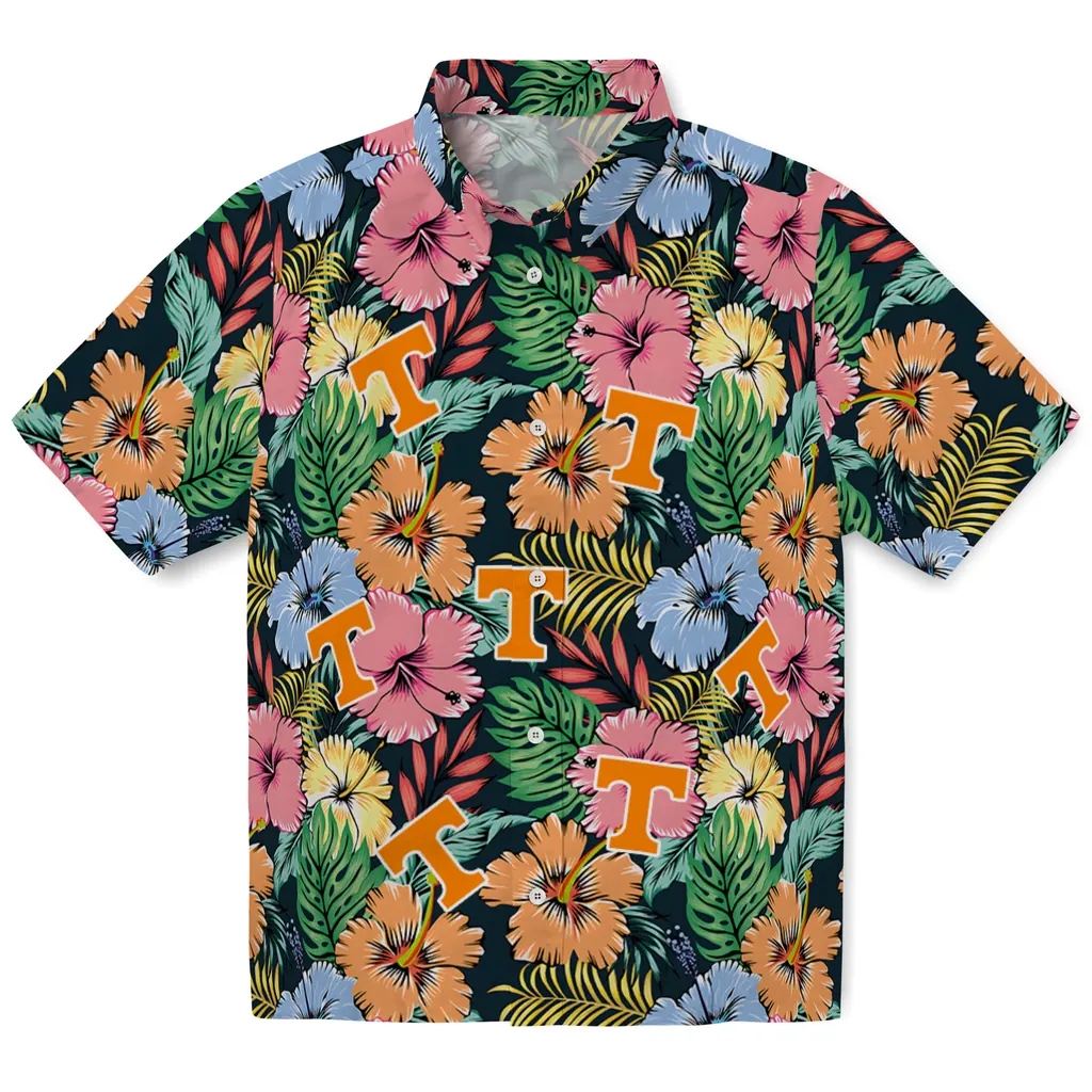 Tennessee Volunteers Hawaiian Shirt - Brilliant Hibiscus Garden tennessee volunteers brilliant hibiscus garden hawaiian shirts best selling